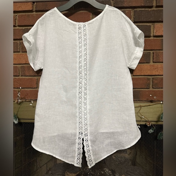 🛍️ Terzo Millenio 100% Linen high low top with excellent condition. - Picture 1 of 7